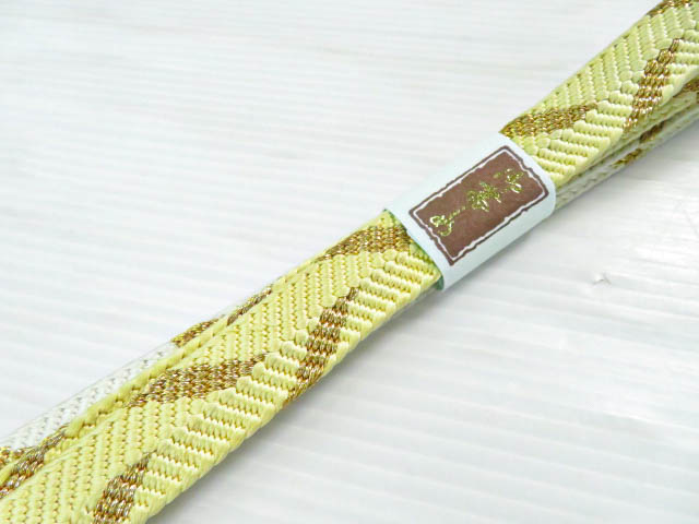 リサイクル 和装小物 帯締め 笹浪組 手組紐 金糸 フォーマル